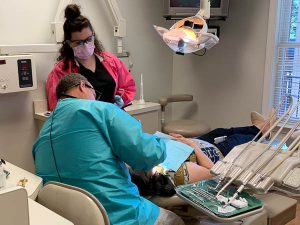 photograph of patient being treated at Nelson Dental Practice
